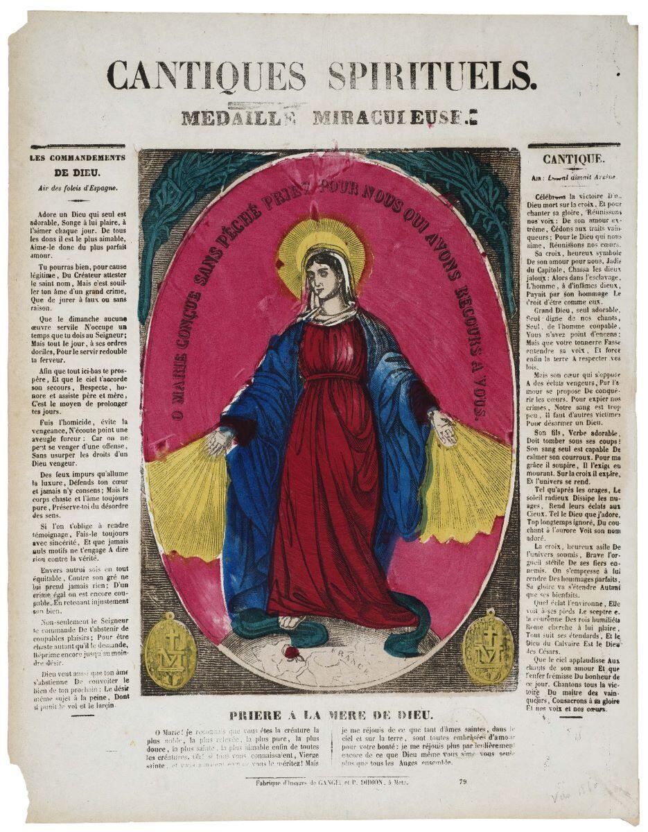 CANTIQUES SPIRITUELS. / MÉDAILLE MIRACULEUSE. 79 (titre inscrit)