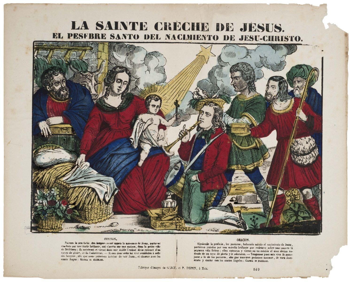 LA SAINTE CRÈCHE DE JÉSUS. 109 (titre inscrit fr., esp.)
