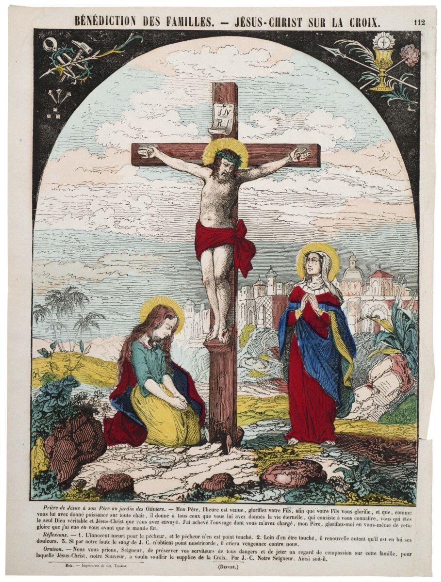 BÉNÉDICTION DES FAMILLES. --- JÉSUS-CHRIST SUR LA CROIX. 112 (titre inscrit)