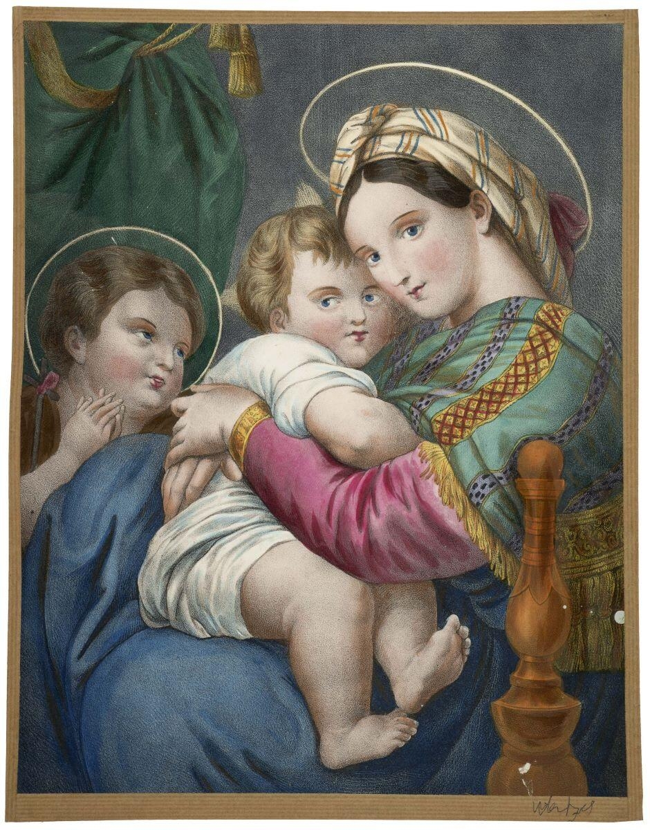 Vierge à la chaise d'après Raphaël (titre factice)