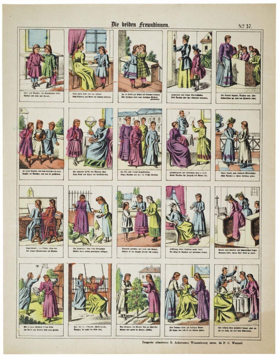 Die beiden Freundinnen. N°= 57. (titre inscrit all.) ; les deux amies (titre factice)