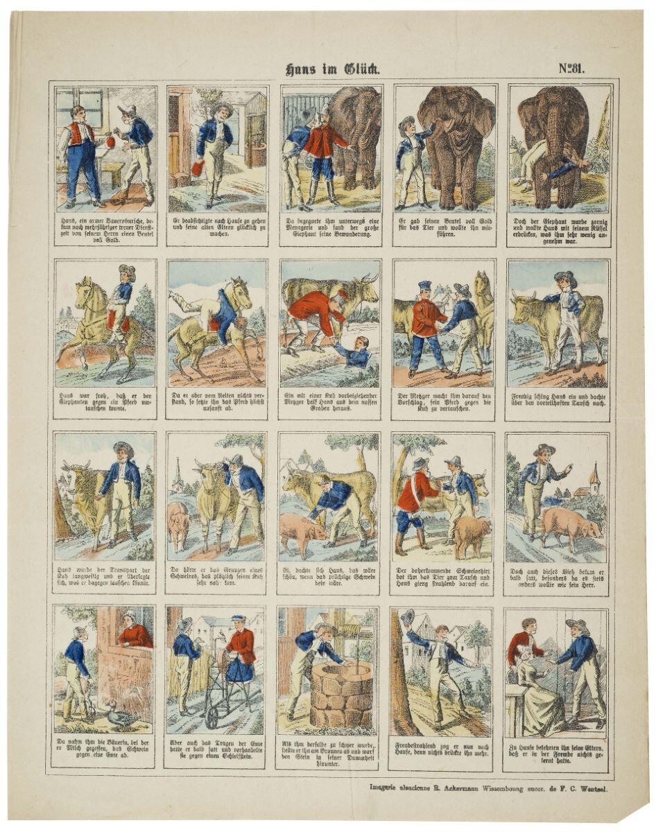 Hans im Glück. N°=81. (titre inscrit all.) ; Jean le chanceux (titre factice)