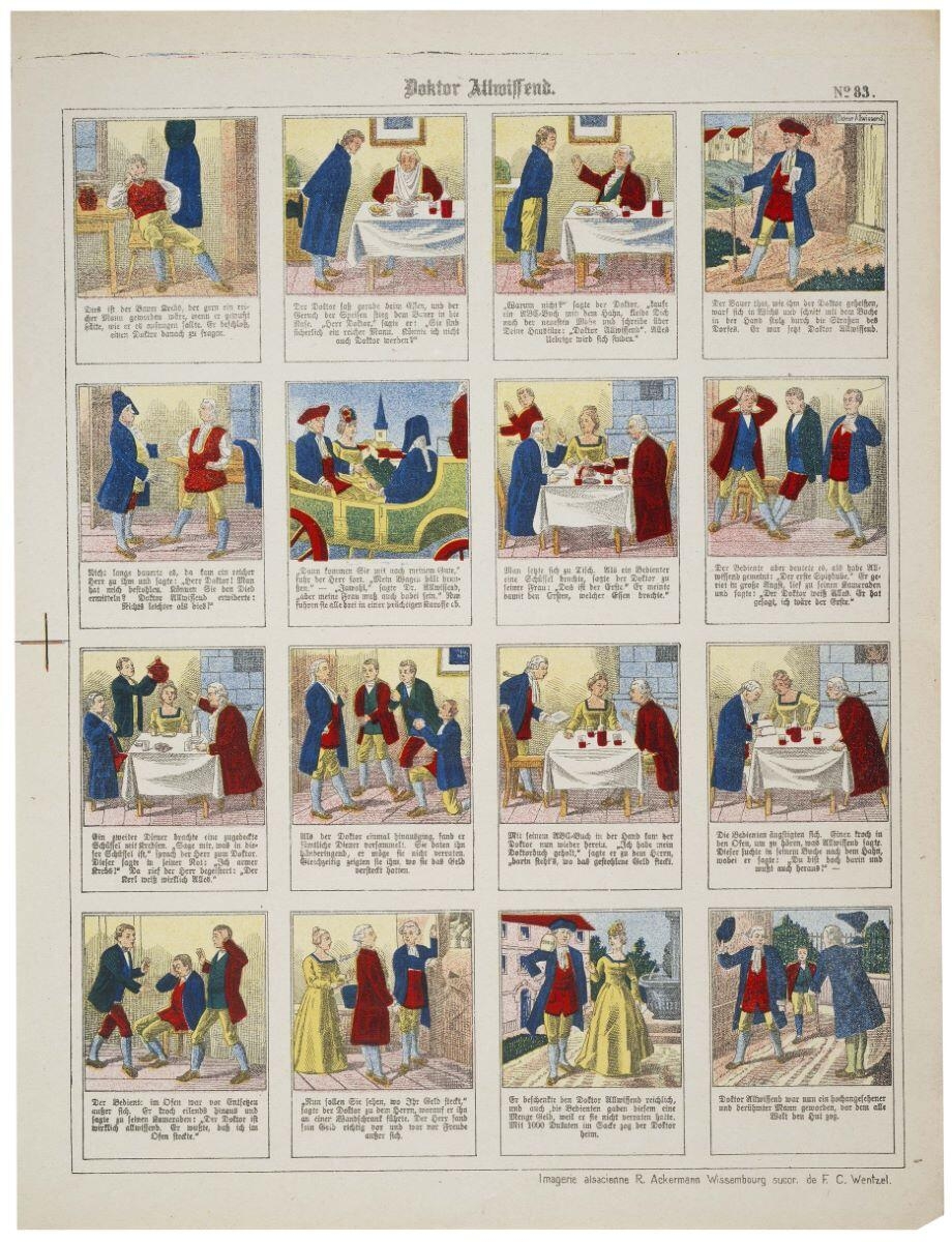 Doktor Allwissend. N°= 83. (titre inscrit all.) ; Le "docteur qui sait tout" (titre factice)