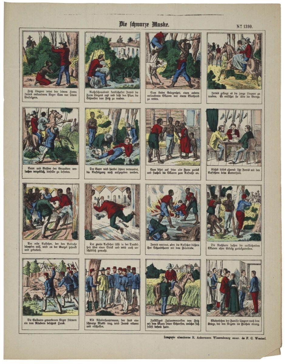 Die schwarze Maske N°=1390. (titre inscrit all.) ; le masque noir (titre factice)