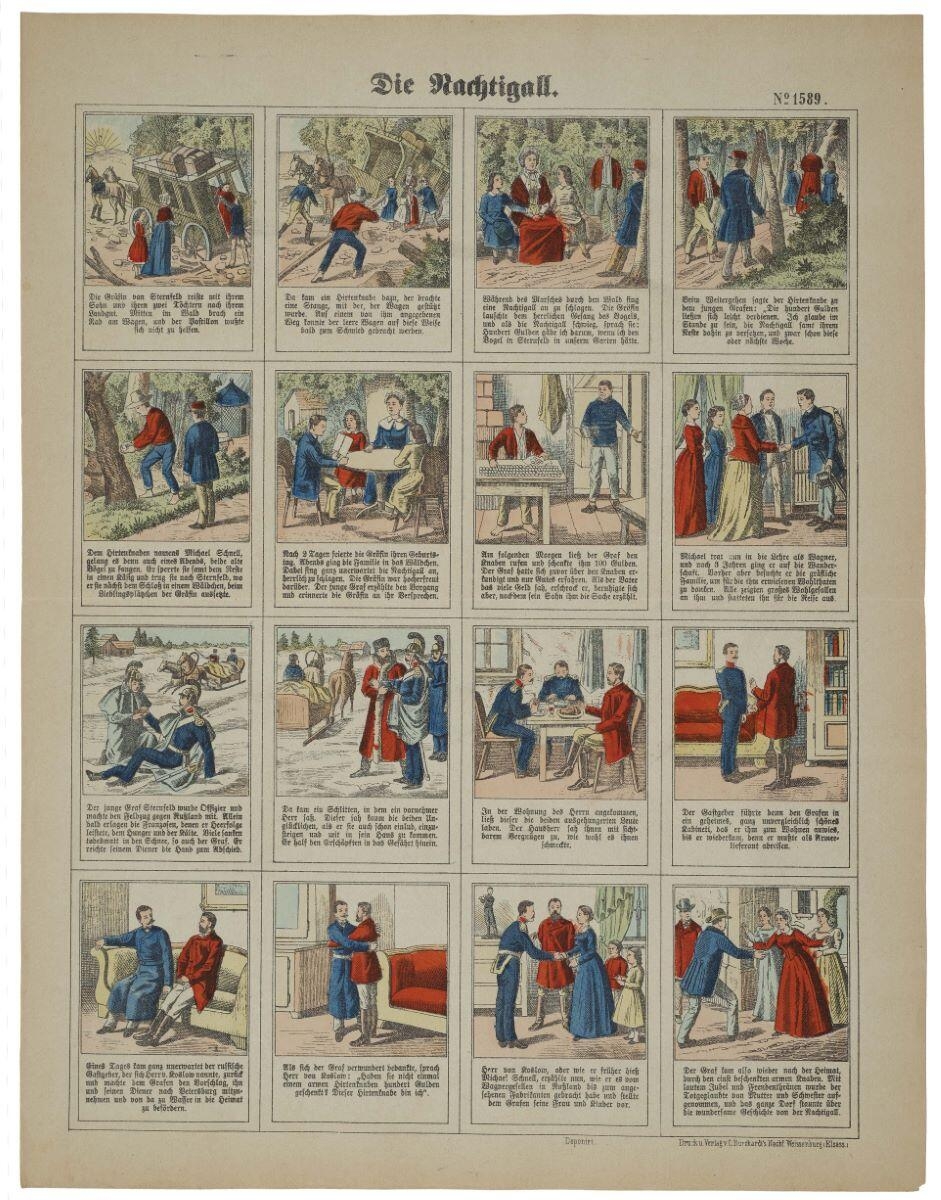 Die Nachtigall. N°= 1589. (titre inscrit, all.) ; le rossignol (titre traduit)