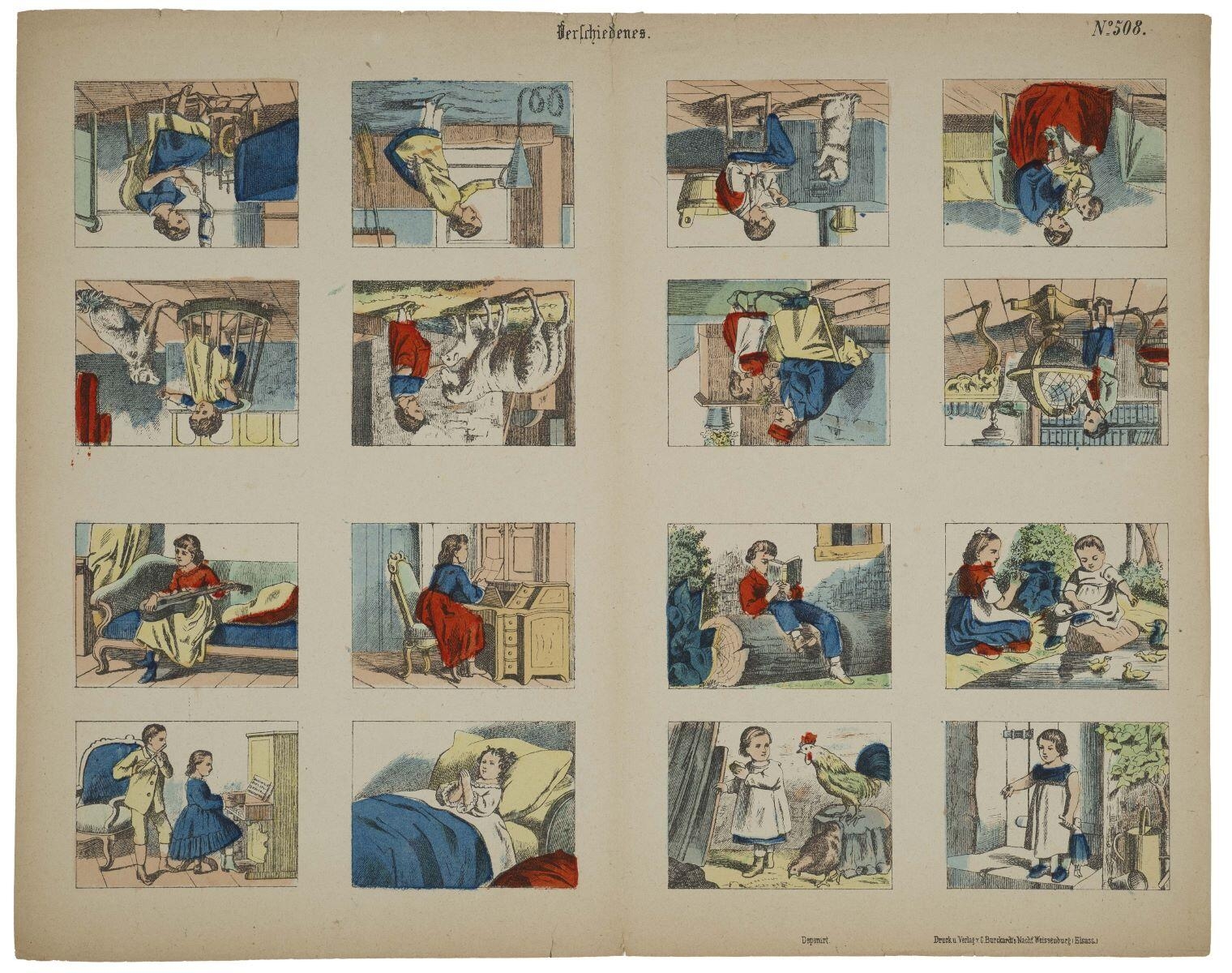 Verschiedene Bilder. N°= 508. (titre inscrit all.) ; sujets divers (titre factice)