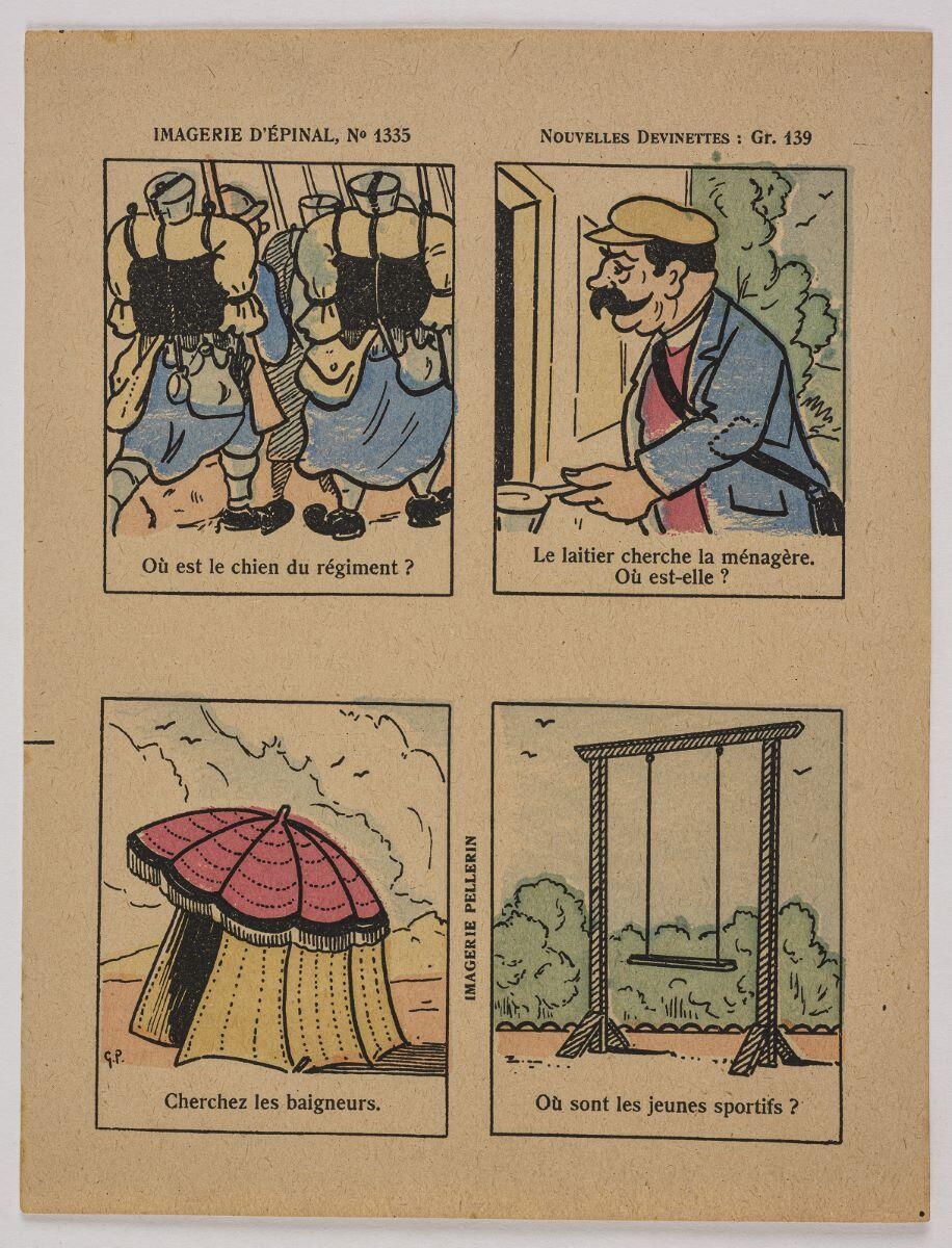 IMAGERIE D’EPINAL, N° 1335  NOUVELLES DEVINETTES : Gr. 139 (titre inscrit)