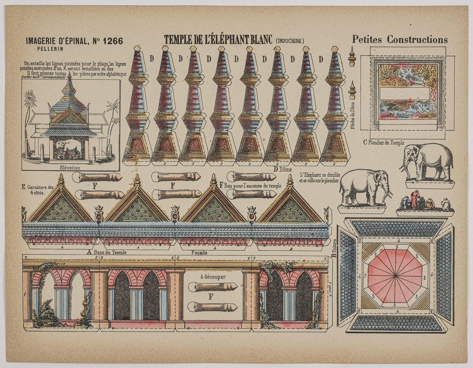 TEMPLE DE L'ÉLÉPHANT BLANC (INDOCHINE) (titre inscrit)