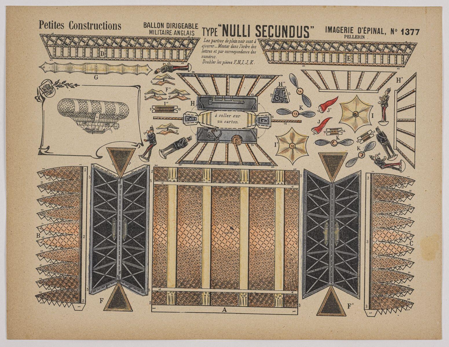 BALLON DIRIGEABLE / MILITAIRE ANGLAIS TYPE " NULLI SECUNDUS " (titre inscrit)