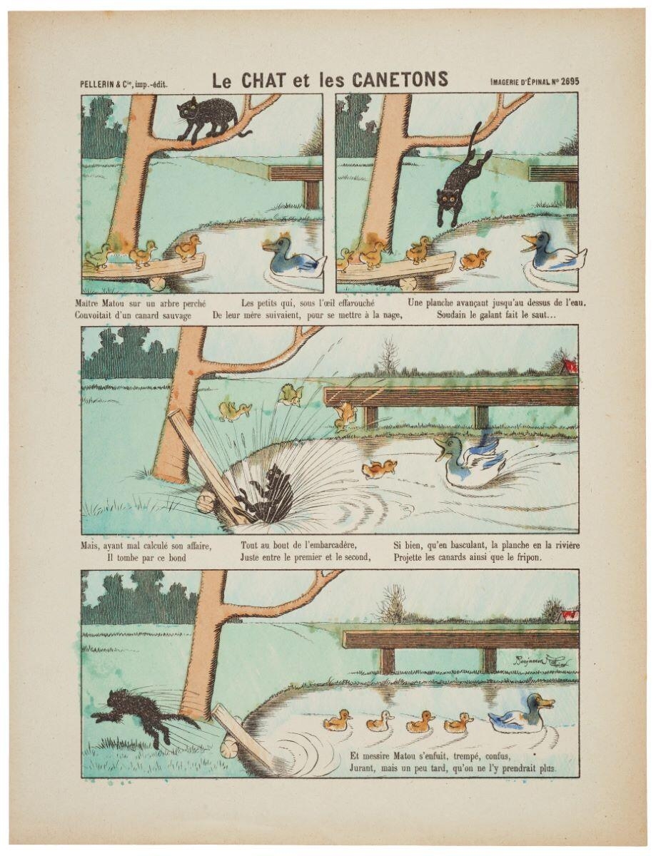 Le chat et les canetons (titre inscrit)