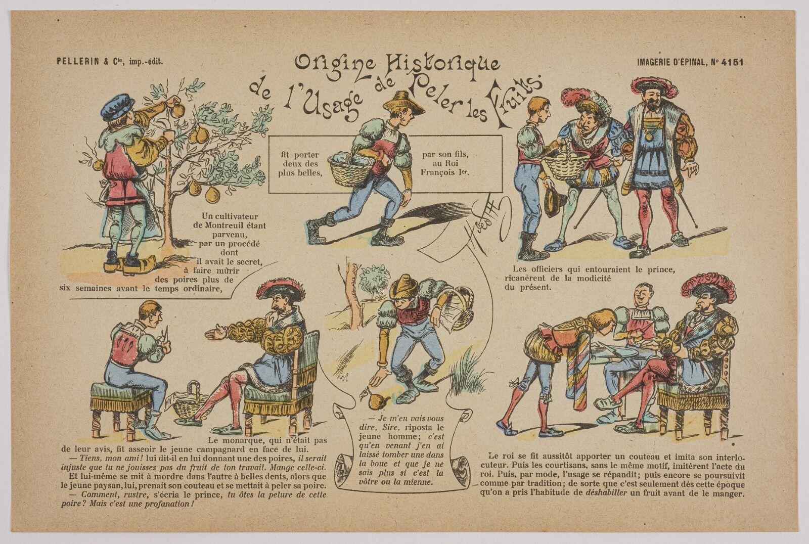 Origine Historique / de l’Usage de Peler les Fruits (titre inscrit)