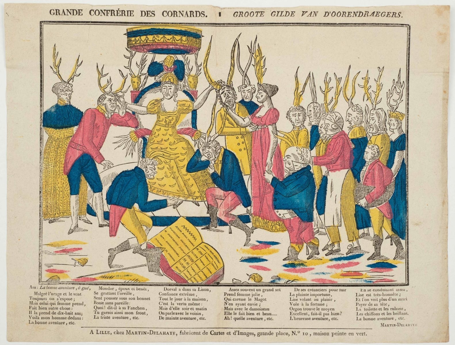 GRANDE CONFRÉRIE DES CORNARDS. (titre inscrit fr., néerl.)