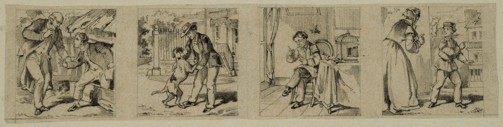 Dessins originaux de Charles Pinot / Le petit méchant (titre factice)