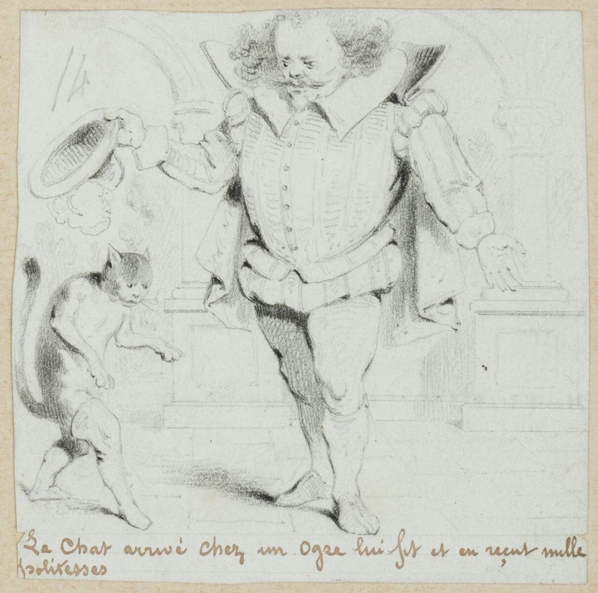 Dessins originaux de Charles Pinot / Le chat botté (titre factice)