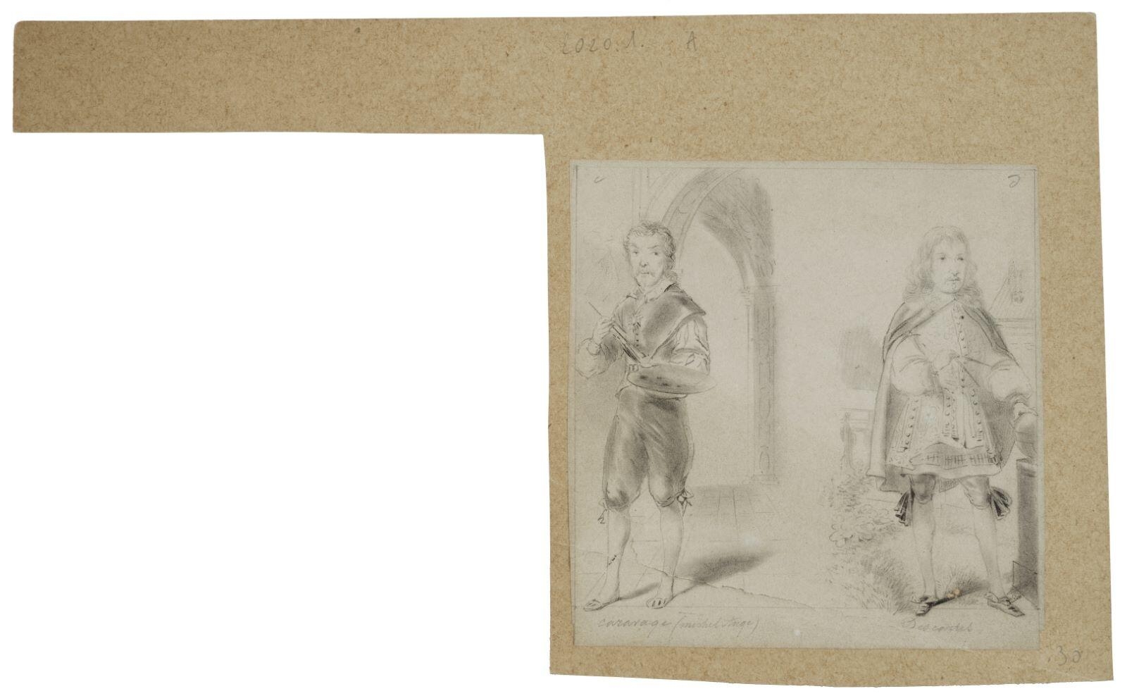 Dessins originaux de Charles Pinot / Alphabet des hommes célèbres (titre factice)