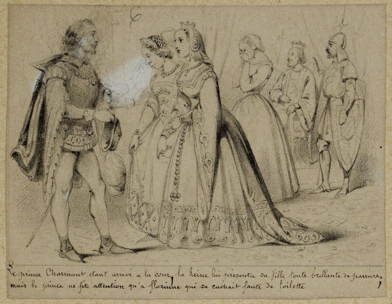 Dessins originaux de Charles Pinot / L'oiseau bleu (titre factice)