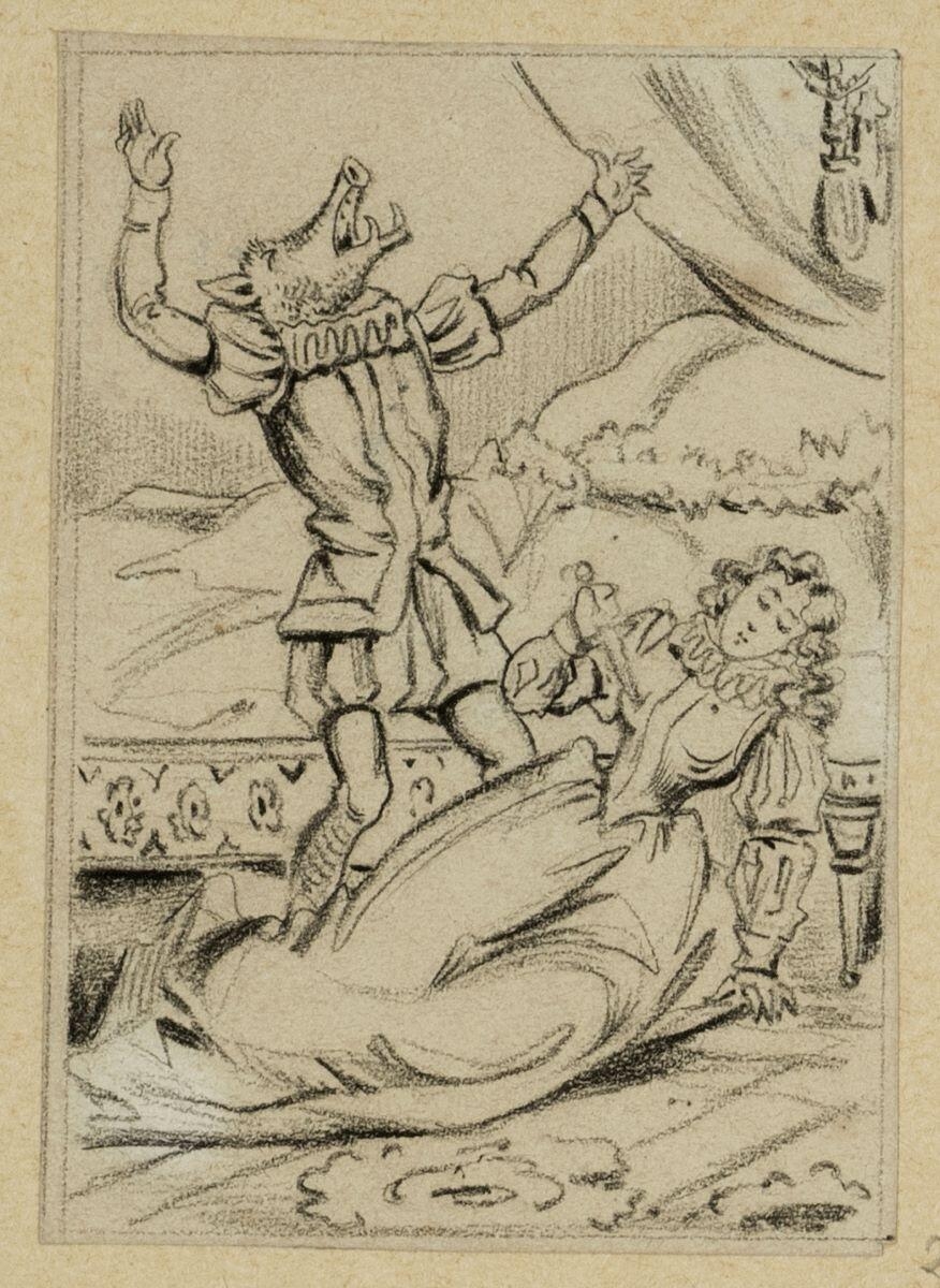 Dessins originaux de Charles Pinot / Histoire du prince Marcassin. (titre factice)