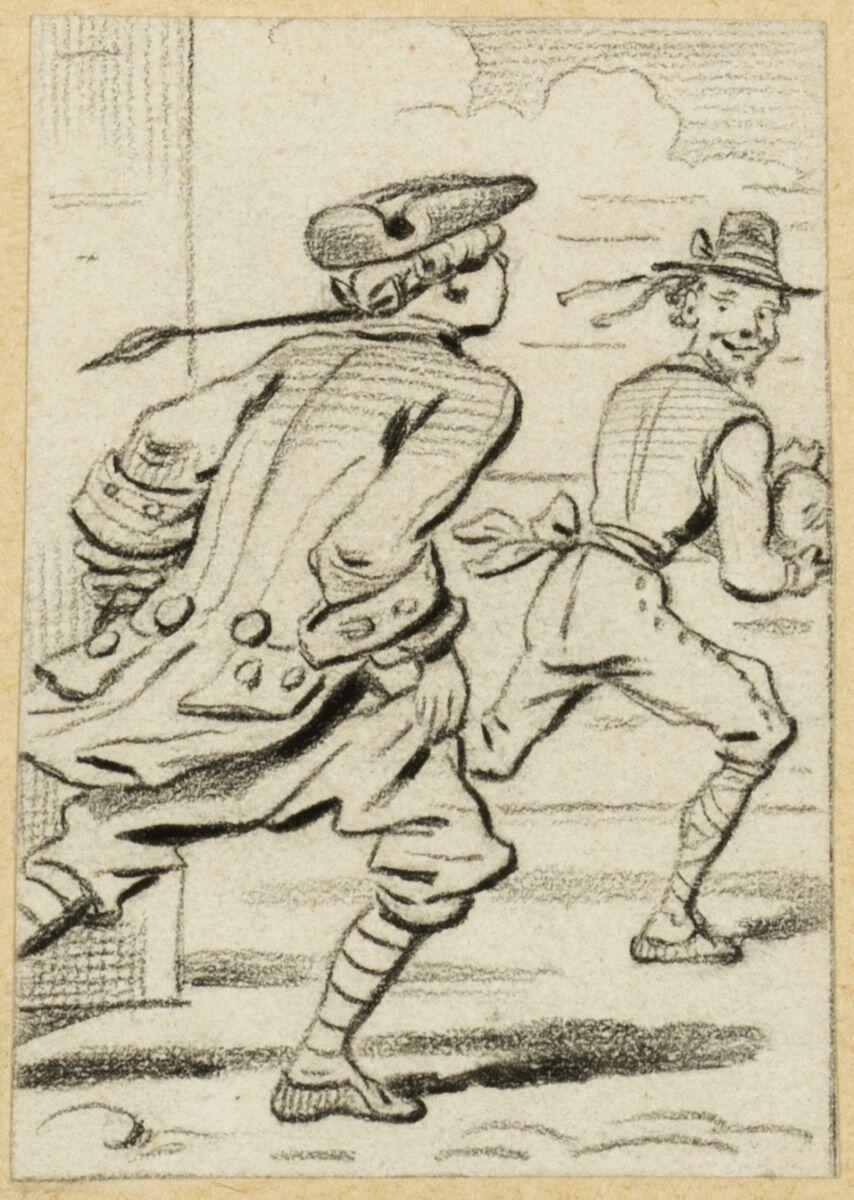 Dessins originaux de Charles Pinot / Les émotions du père Lantimèche (titre factice)