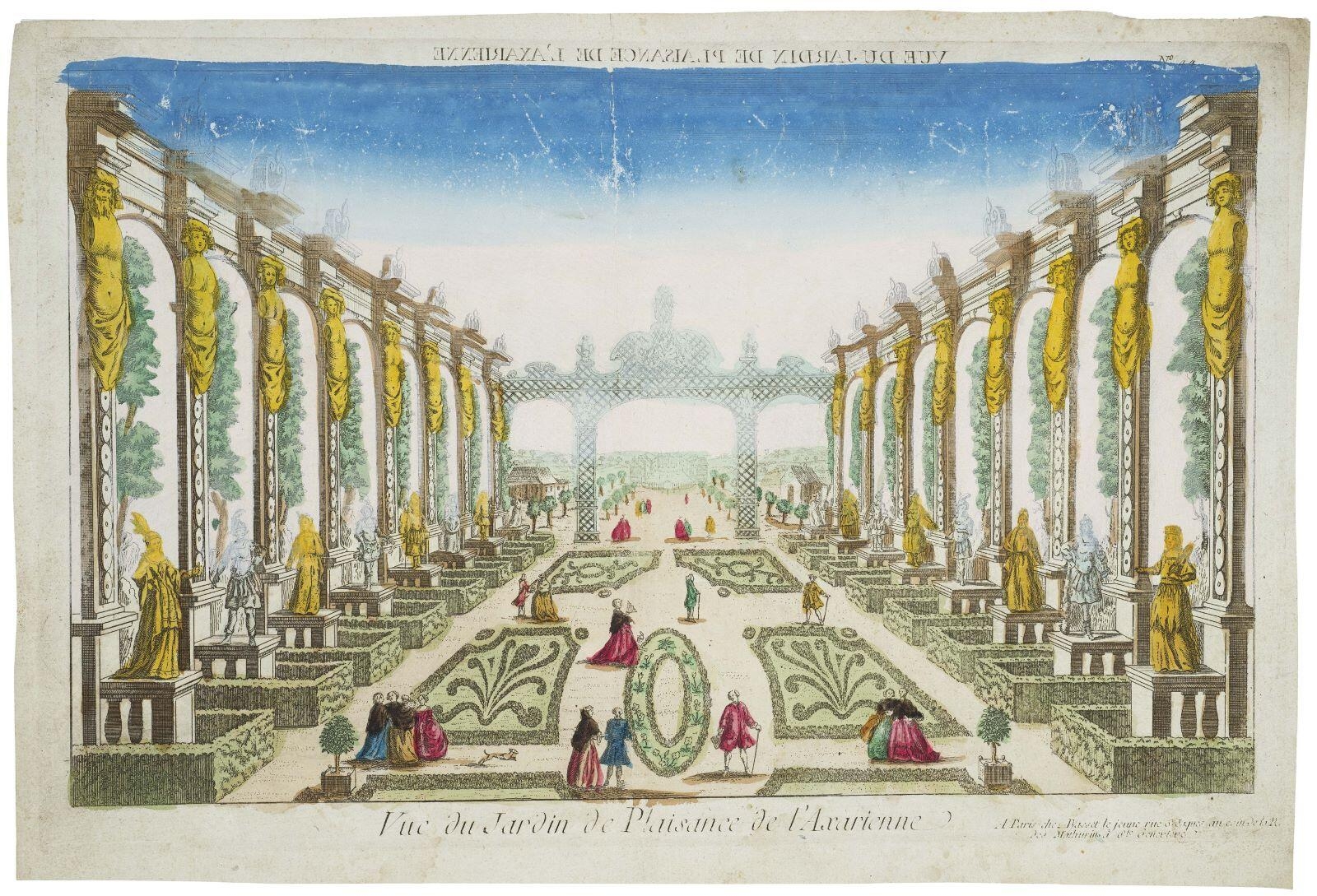 Vue du Jardin de Plaisance de l'Axarienne N°.44 (titre inscrit)