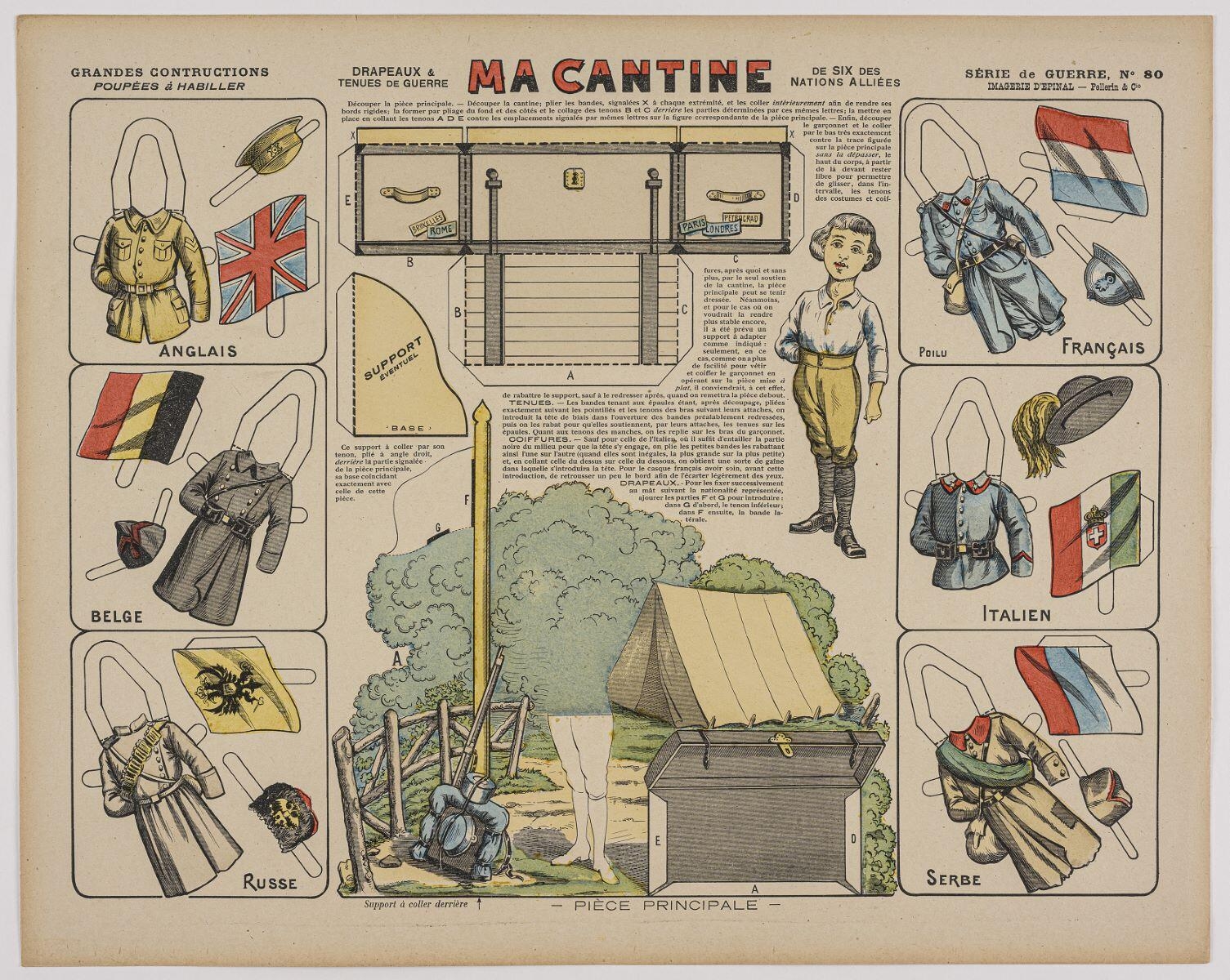 MA CANTINE / DRAPEAUX & / TENUES DE GUERRE / DE SIX DES / NATIONS ALLIÉES (titre inscrit)