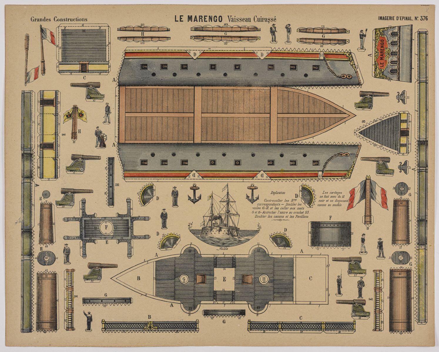 LE MARENGO Vaisseau Cuirassé (titre inscrit)