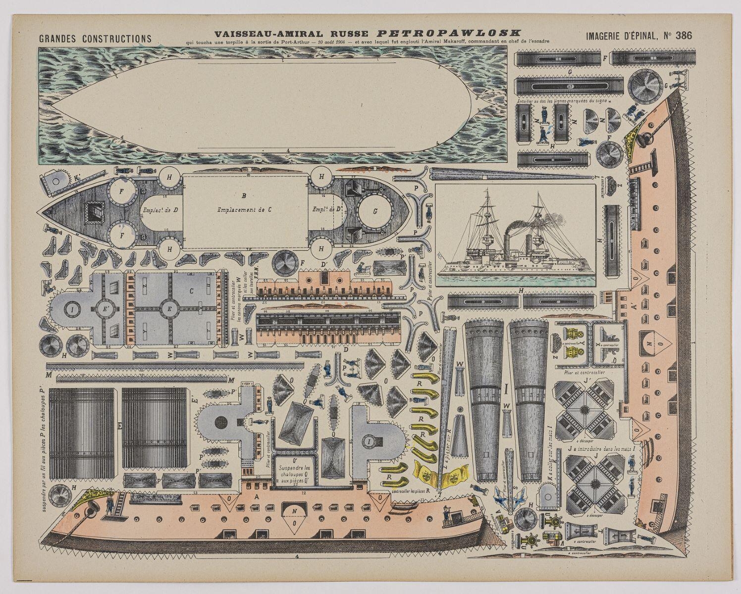 VAISSEAU-AMIRAL RUSSE PETROPAWLOSK (titre inscrit)