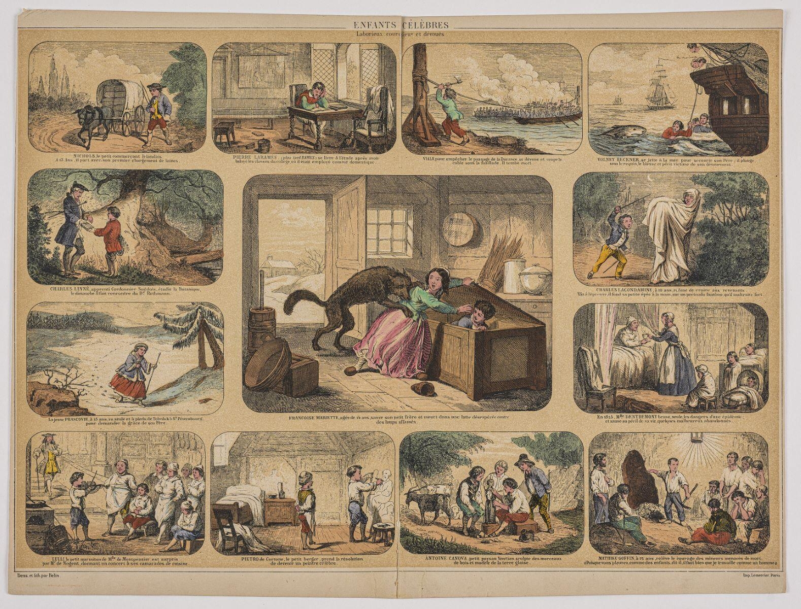 ENFANTS CÉLÈBRES / Laborieux, courageux et dévoués (titre inscrit)