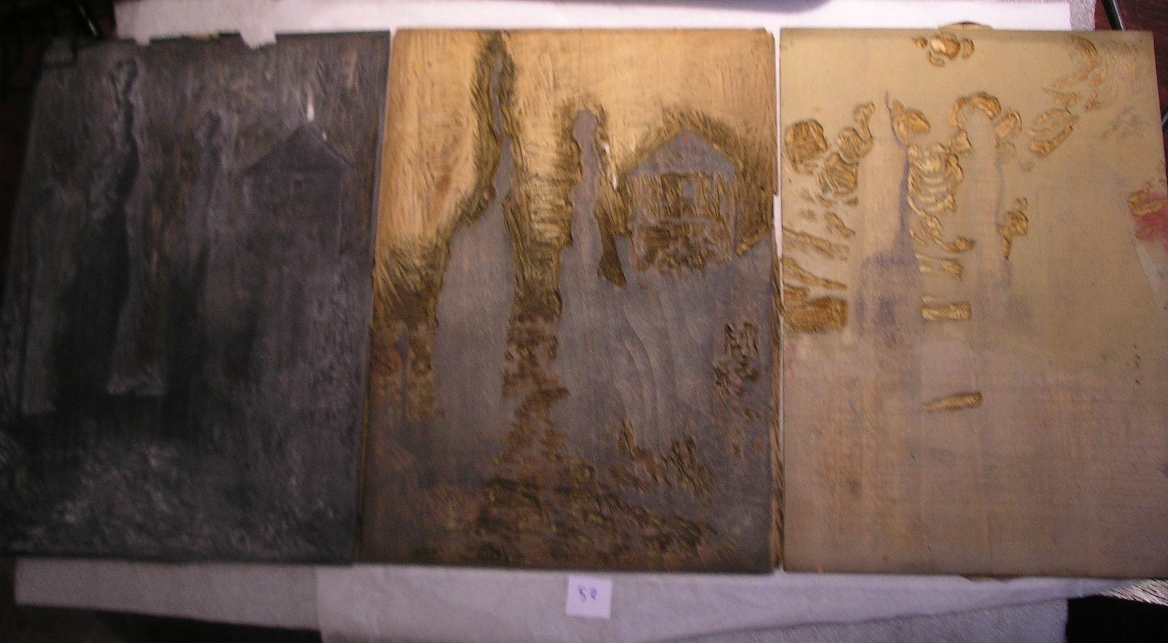 Lot de 3 plaques Route en Bourgogne