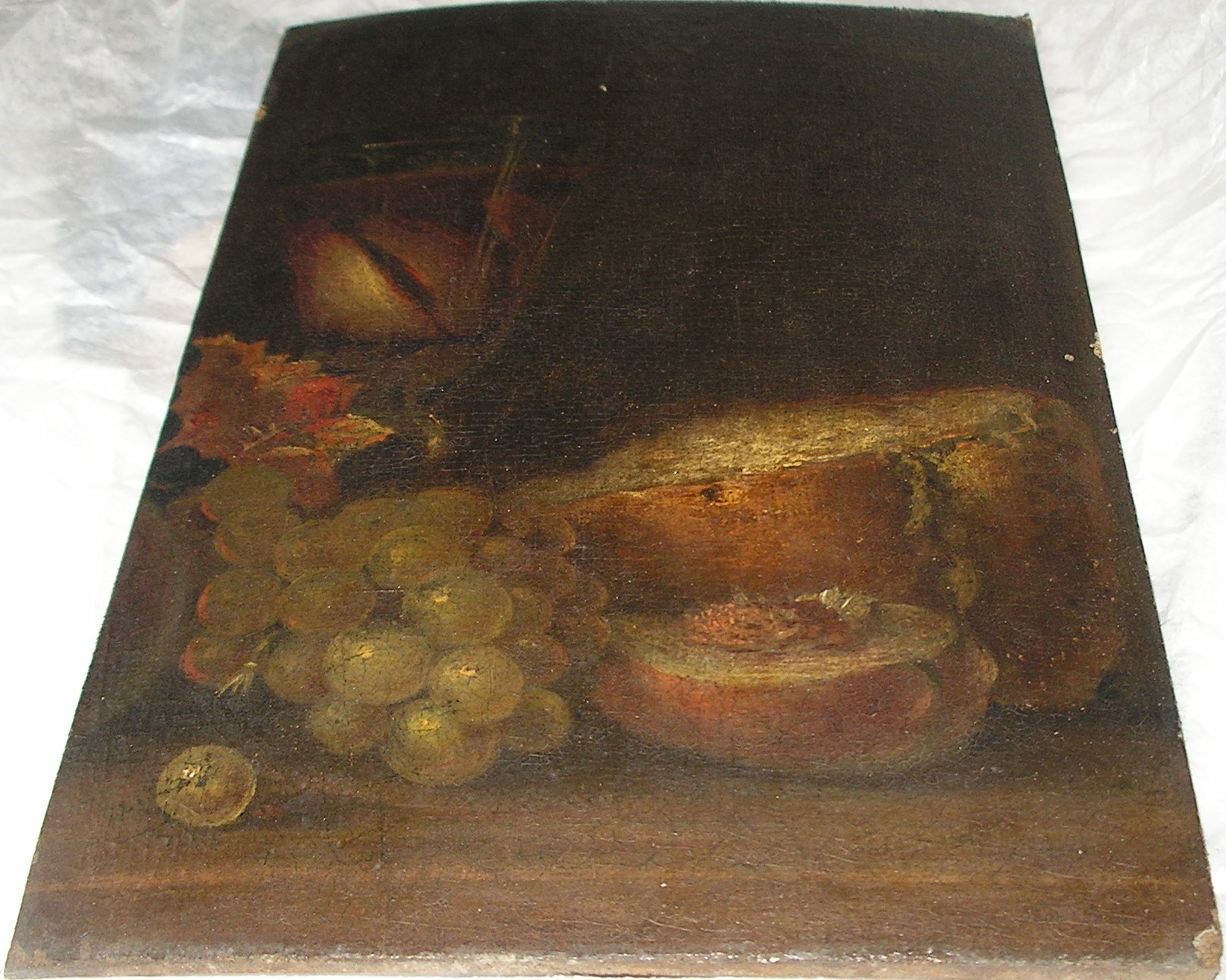 Nature morte à la pêche et au verre