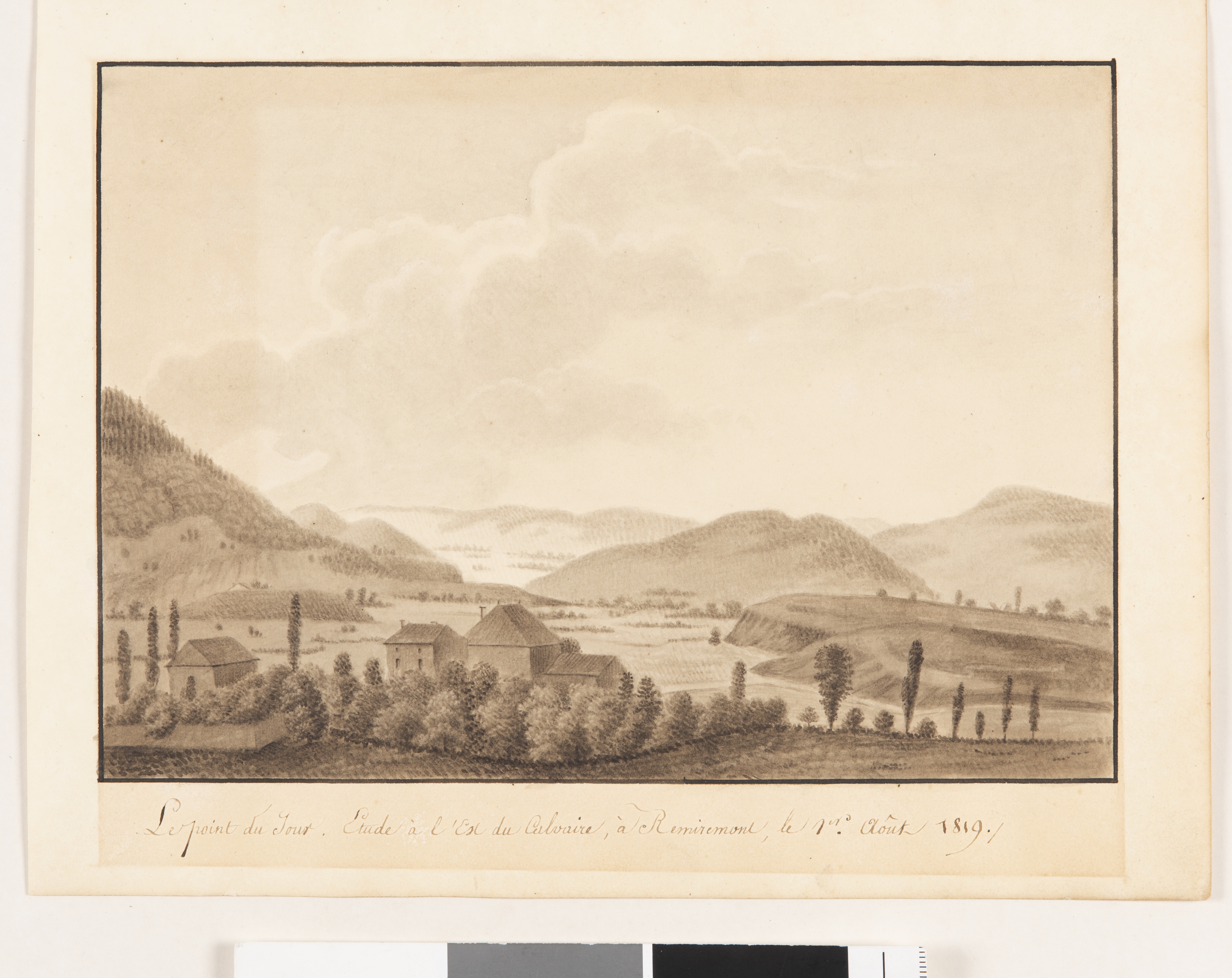 Le point du jour. Etude à l'Est du Calvaire à Remiremont