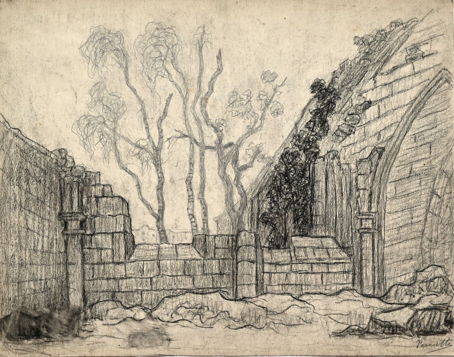 Cloître en ruine à Saint-Dié VII (titre factice)