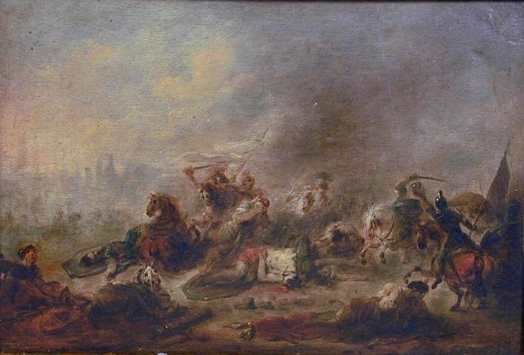 Bataille des Romains contre les Gaulois dans la campagne de Rome