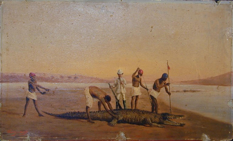 Marius Cazeneuve et le crocodile