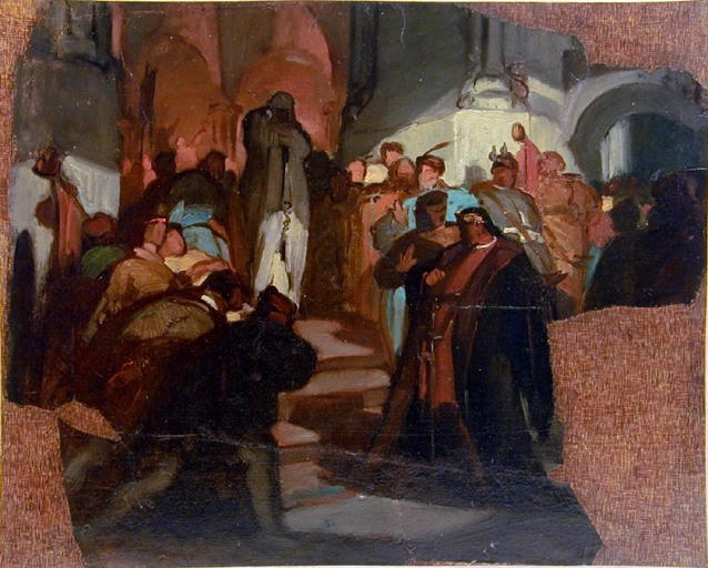 Scène dans un château ou une église