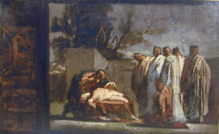 La mort de saint Sébastien, les patriciens devant le corps du martyr