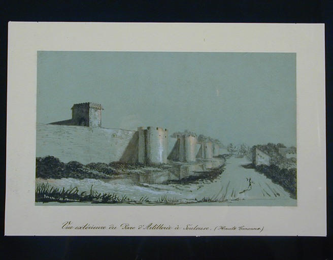 Vue extérieure du parc d'artillerie à Toulouse