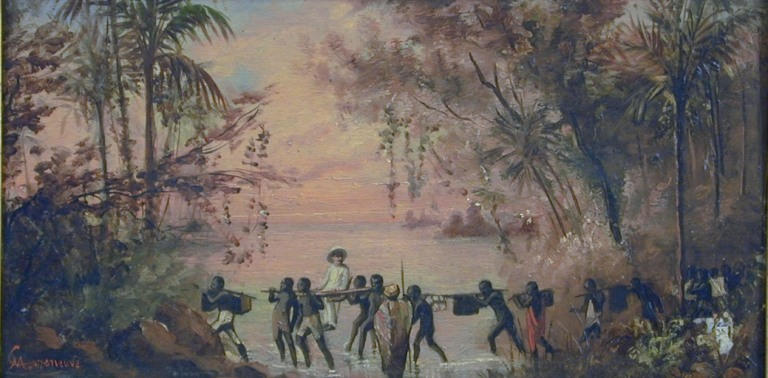 Marius Cazeneuve transporté en palanqué