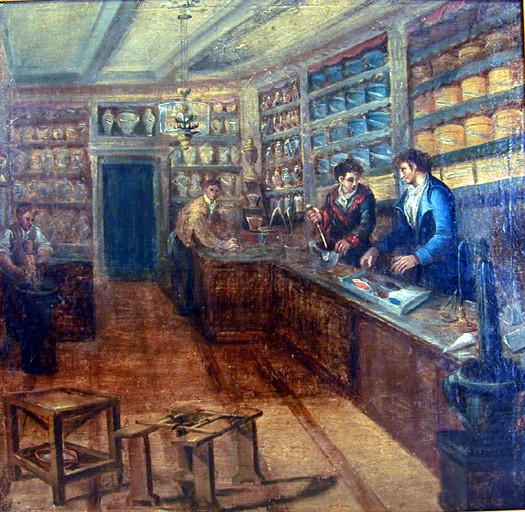 Intérieur d'une pharmacie