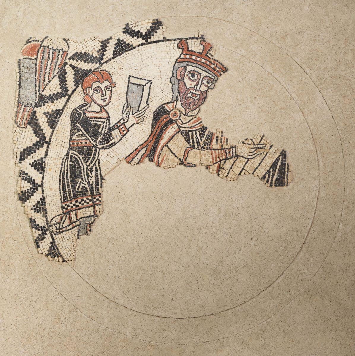 Le roi David jouant de la harpe