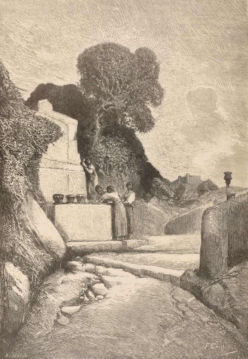 Italie. Porteuses d'eau à Vivovaro