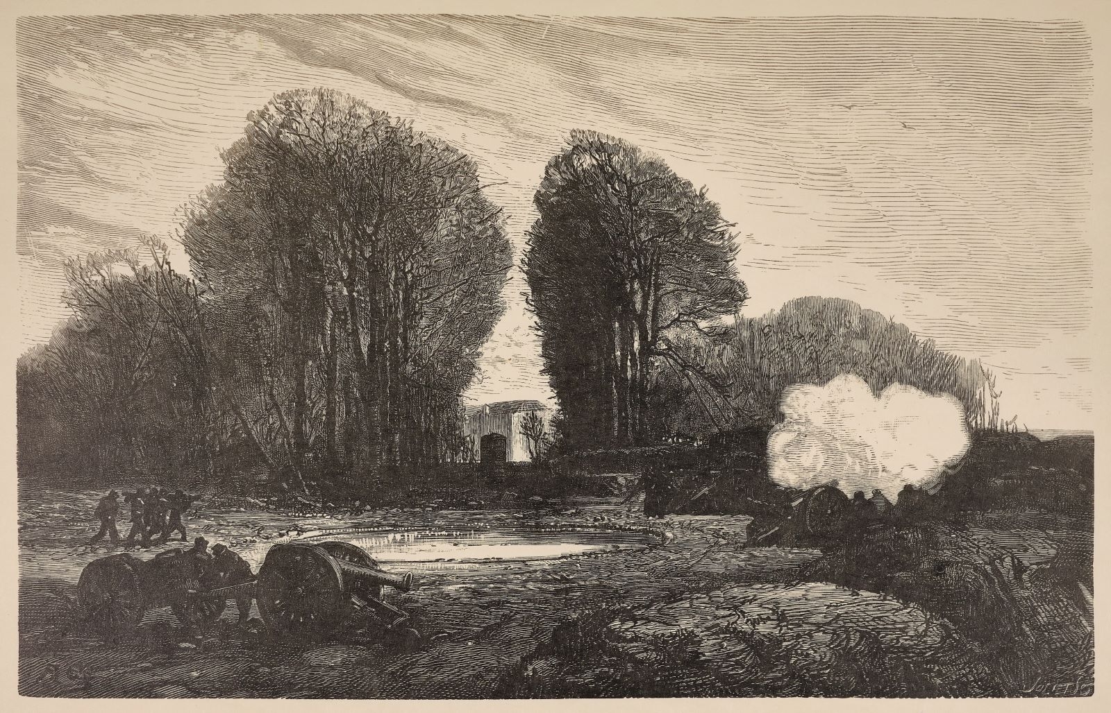 Paris. La batterie du château de la Muette occupée par les artilleurs fédérés
