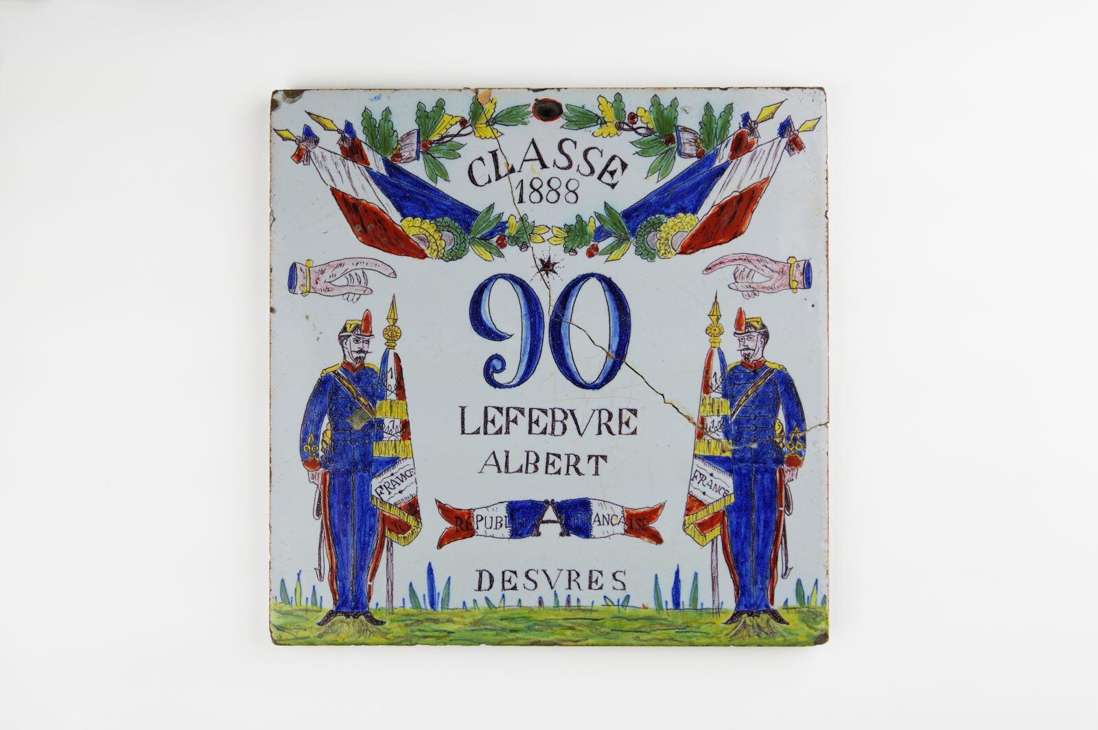 Carreau du conscrit Albert Lefebvre ; Plaque commémorative du soldat Albert Lefebvre (ancien titre)