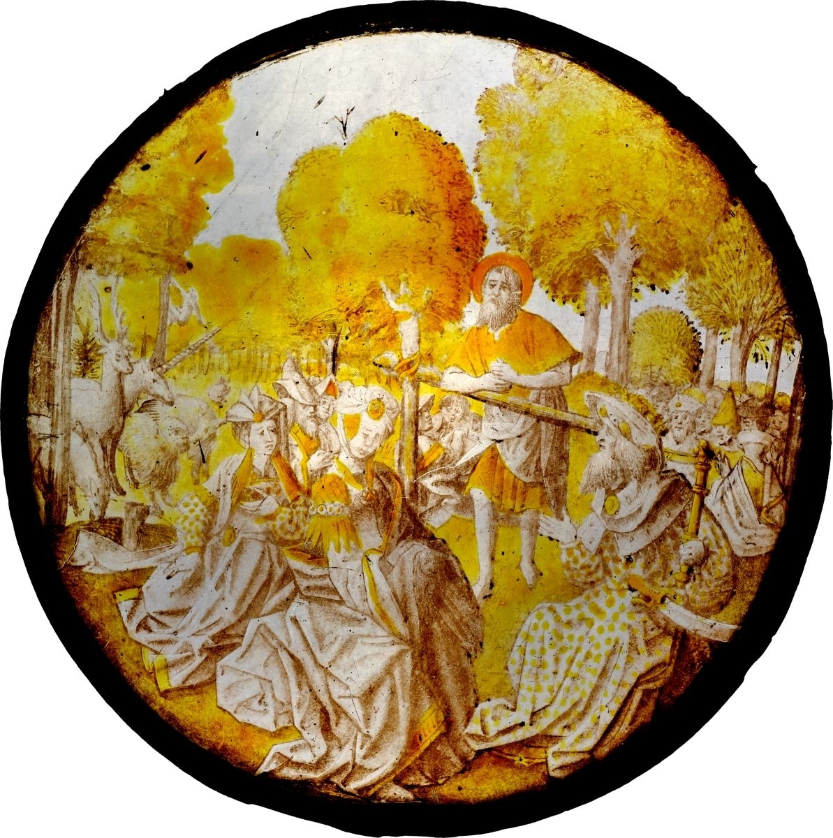 Prédication de saint Jean-Baptiste dans la forêt ; Forêt avec personnages (titre ancien)