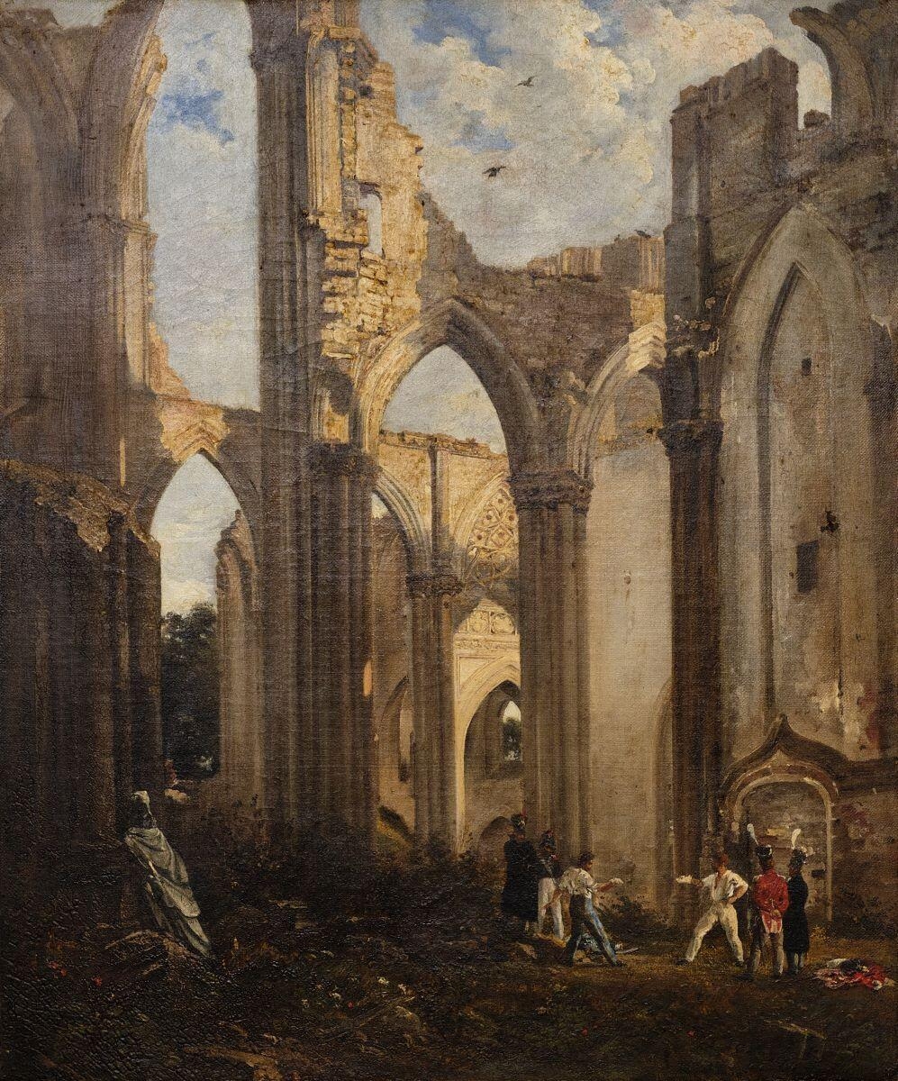 Duel dans les ruines de l'abbaye Saint-Bertin de Saint-Omer