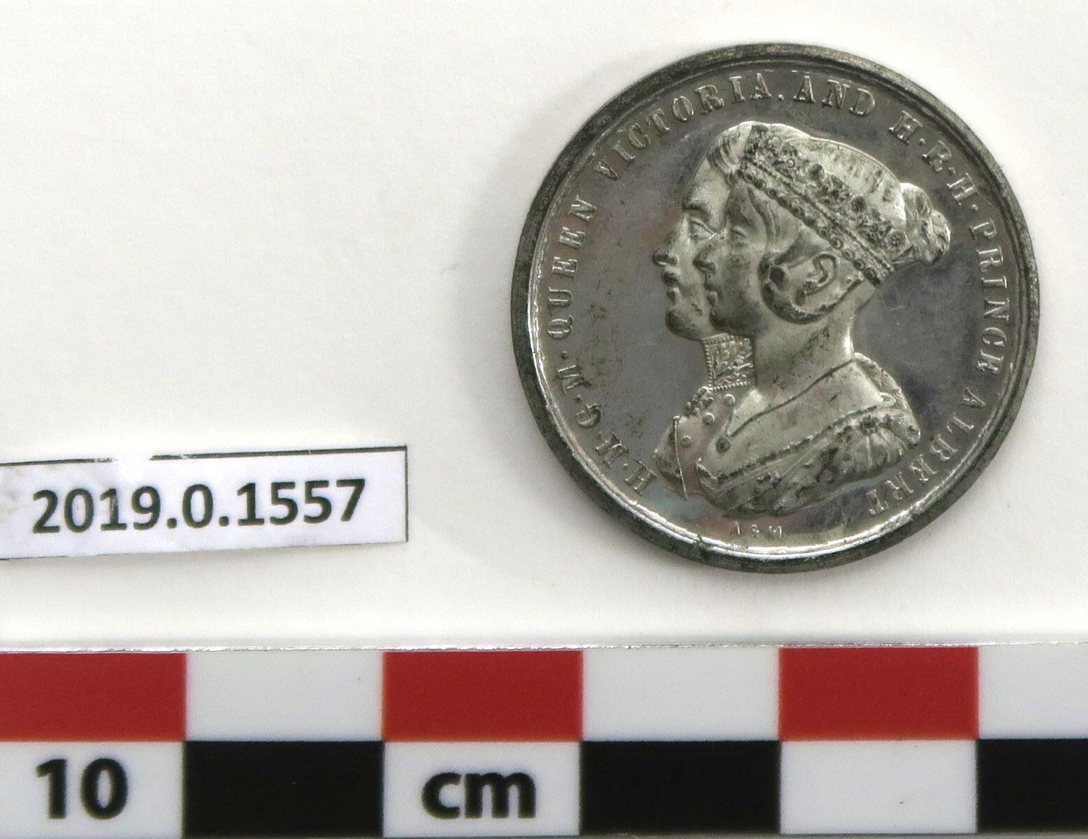 La reine Victoria et le prince Albert (avers) ; Crystal Palace (revers)