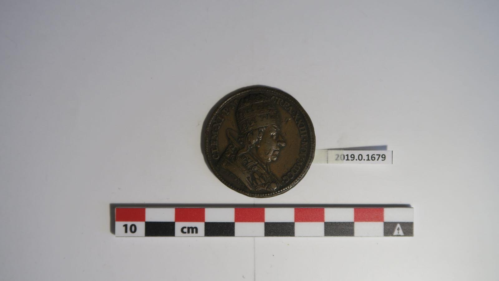 Clément XI, pape (avers) ; Ouverture de la Porte Sainte (revers)