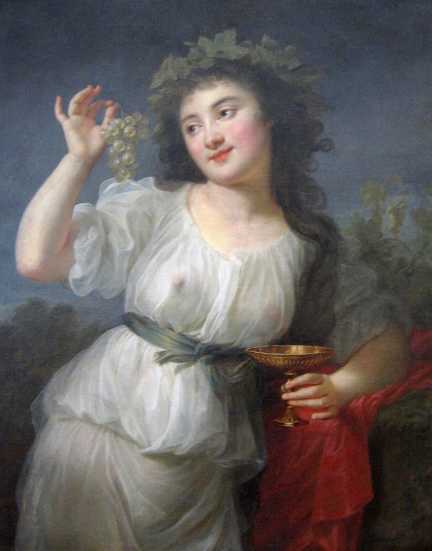 Une jeune personne en Bacchante