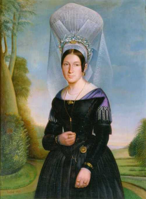 Femme de Bayeux en costume de cérémonie