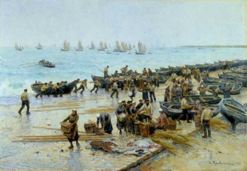 Vente du poisson à Grandcamp