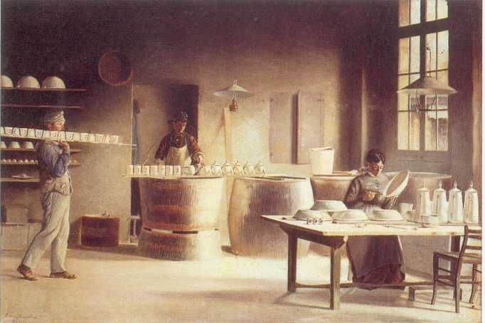 L'Atelier d'émaillage de la manufacture de porcelaine de Bayeux